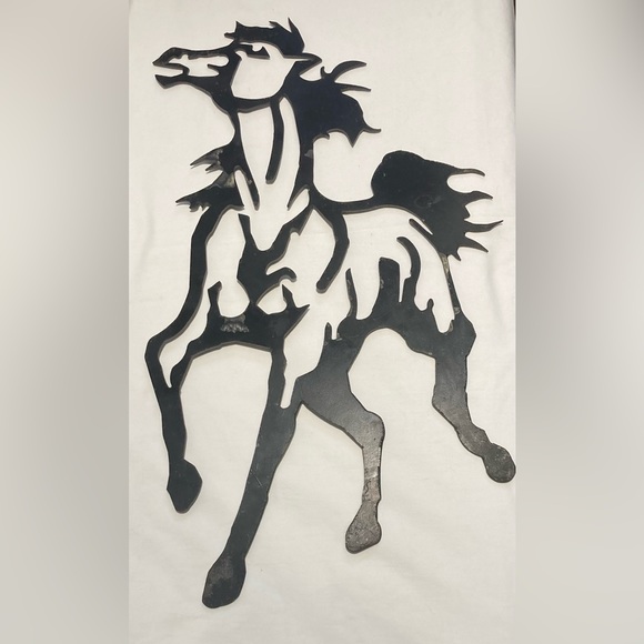 Hand Cut Steel Horse Sculpture - Picture 5 of 5